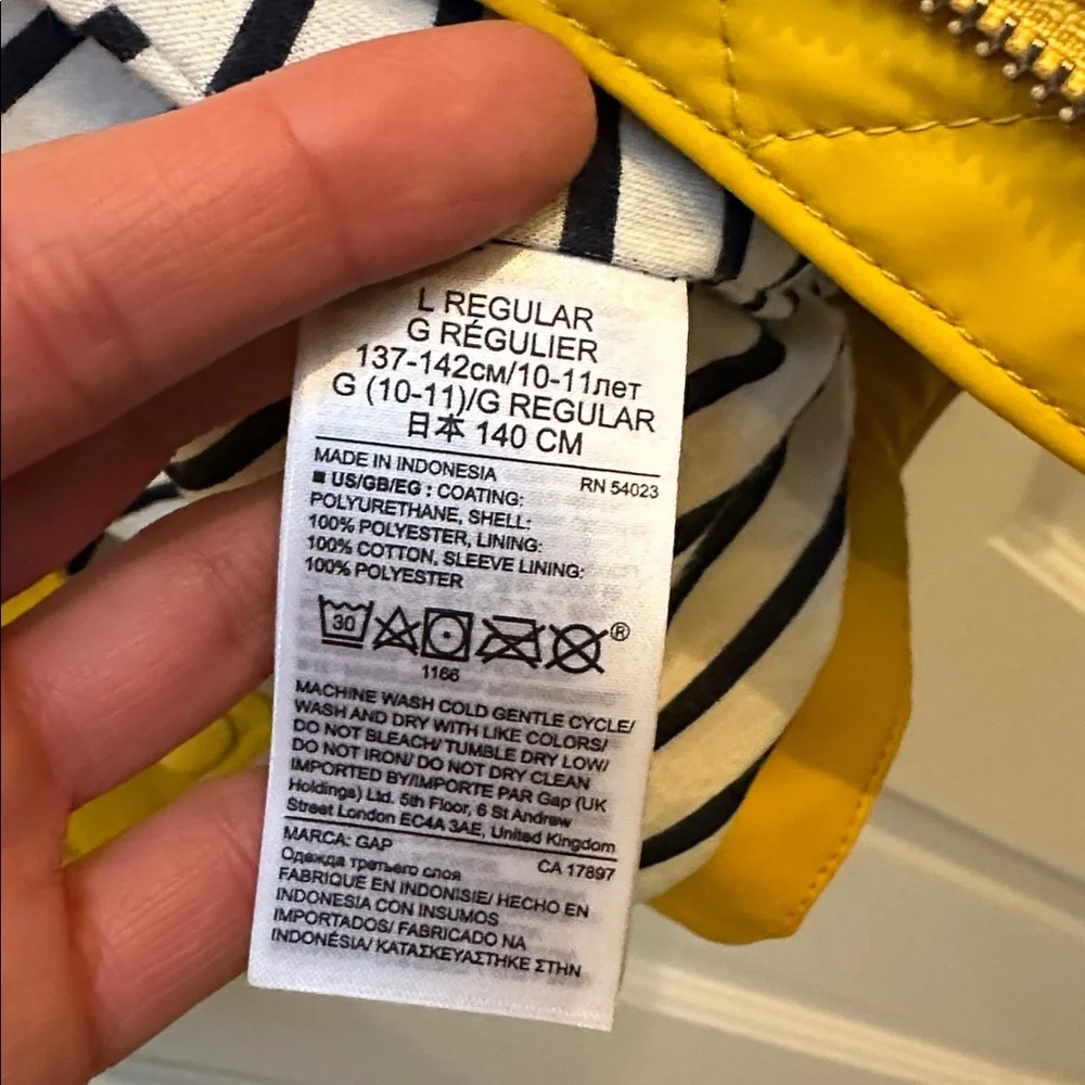 Gap Kids Yellow Raincoat
